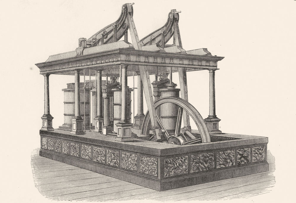 ENGINEERING. Blowing Engine 1880 old antique vintage print picture